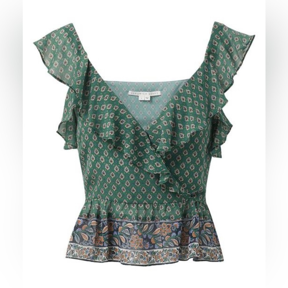 Veronica beard, Randa top, silk chiffon wrap too size 16- brand new never worn!